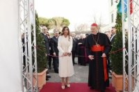 Mehriban Əliyeva Vatikanda müqəddəs katakombaların açılışında iştirak edib
