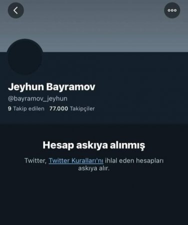“Twitter” Ceyhun Bayramovun hesabını bərpa etdi  + FOTO