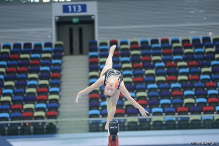 Bakı-2017: Milli Gimnastika Arenasında idman gimnastlarının podium məşqləri başlayıb (FOTO)