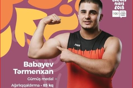 Azərbaycan ağırlıqqaldıranı olimpiadada gümüş medal qazanıb