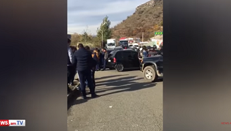 Azərbaycanda yaxalanan erməni diversanta görə Ermənistanda yolu bağladılar – Video
