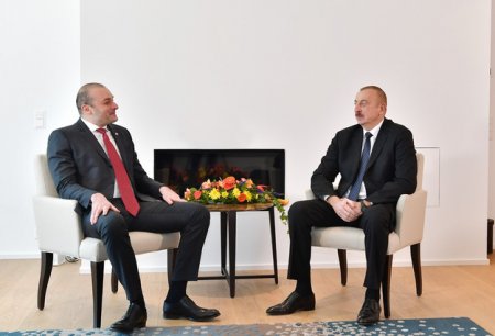 Azərbaycan Prezidenti və Gürcüstanın Baş naziri arasında görüş keçirilib - FOTO