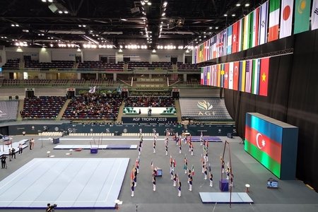 Bakıda idman gimnastikası üzrə Dünya Kubokunun açılış mərasimi keçirilib - FOTOLAR