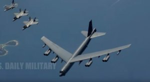 ABŞ bombardmançıları F-35 qırıcılarının müşaiyəti ilə Avropa səmasında