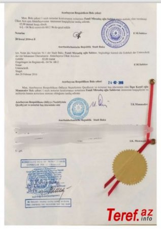1 saylı notariat kontorunun xüsusi notariusu cənab Famil Sabitov Avropanın iki ölkəsində daşınmaz əmlak şirkətləri açıb