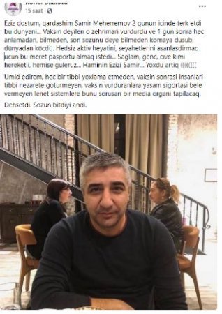 Azərbaycanda peyvənd vurduran kişi qəfil öldü - AÇIQLAMA+FOTO