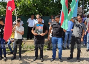 Azərbaycan ordusunun həlak olan zabiti dəfn edildi - YENİLƏNİB - FOTO