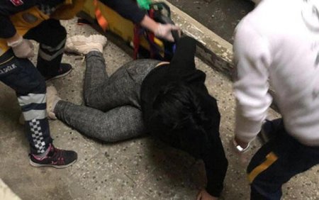 Azərbaycanlı qadın polisdən qaçmaq istəyərkən ayağını qırdı - FOTO
