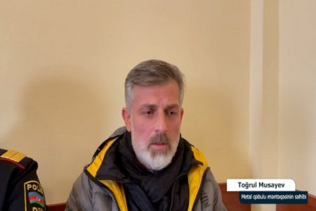 Bakıda əlvan metal qəbulu məntəqəsinin sahibi saxlanıldı - VİDEO