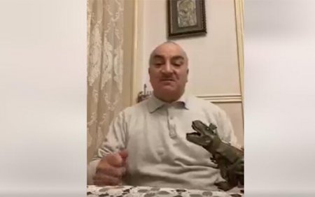 Tahir Kərimi ölüm hədələrinə əjdaha ilə cavab verdi - VİDEO
