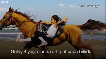 At yarışlarına qatılan 13 yaşlı Azərbaycanlı Gülay