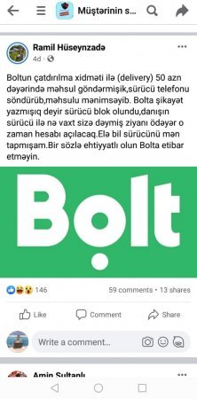 "Bolt"a əmanət etməyin AXIRI BUDUR... - GİLEY