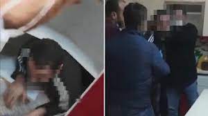 Oğlan şagirdə qarşı seksual xarakterli hərəkətlər-Ətrafda olan şagirdlər hadisəni kamera vasitəsilə lentə alıblar