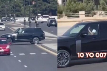 Şəhərdə "at oynadan" "Range Rover" sürücüsü kimin oğludur? - VİDEO