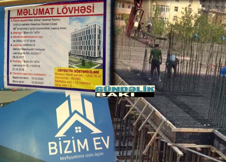 "Bizim Ev" MTK kimə məxsusdur?... - Şirkətin Yasamal rayonu, Zərdabi küçəsindəki "Məhsul" stadionunun soyunub-geyinmə ərazisinin, zəbt olunmuş torpağı üzərində tikdiyi bina sökülə bilər...