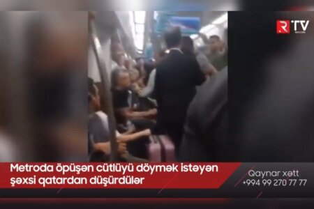 Metroda bu hərəkəti edən cütlüyü DÖYMƏK İSTƏDİLƏR - VİDEO