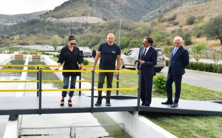 Prezident “Həkəri Balıq Təsərrüfatı”nın açılışında