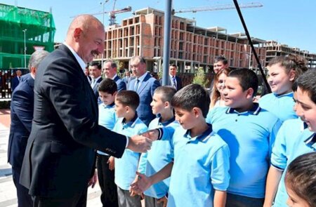 Mehriban Əliyeva Füzulidə məktəb açılışından paylaşım etdi — FOTOLAR