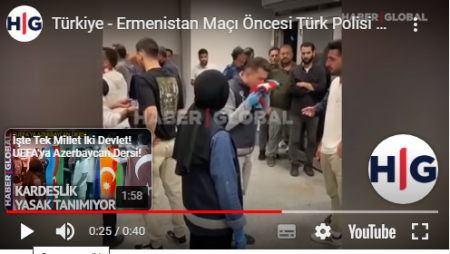 Türkiyə polisindən Azərbaycan bayrağına böyük ehtiram - VİDEO