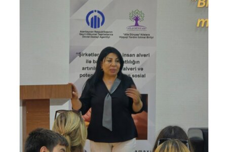 "Şirkətlər arasında insan alveri ilə bağlı məlumatlılığın artırılması, insan alveri və potensial qurbanların sosial reabilitasiyası” layihəsi uğurla davam edir - FOTOLAR