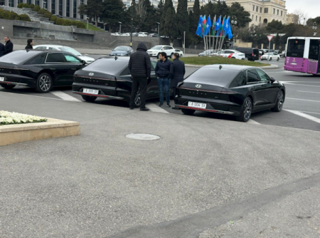 Generallar Şəhidlər Xiyabanını 100 minlik avtomobillərlə ziyarət etdi — FOTOLAR