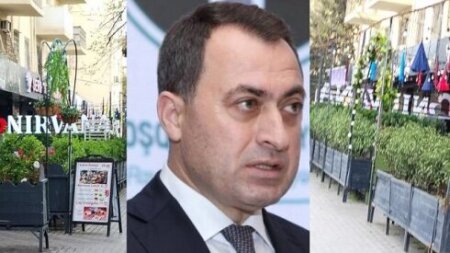 Nizami rayonunda “Nirvana” “Şərifoğlu kabab” restoranları səkini zəbt ediblər-Fotolar