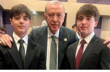 Prezidentin nəvələri Ərdoğanla GÖRÜŞDÜ — FOTO