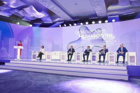 MEDİA-nın nümayəndə heyəti II Mərkəzi Asiya Media Forumunda iştirak edir - FOTO