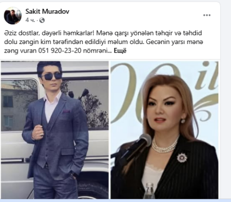 Tehsilmedia.az saytının baş REDAKTORU ÖLÜMLƏ HƏDƏLƏNDİ-AİDİYYATI QURUMLARA MÜRACİƏT ETDİ