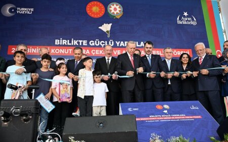 Kahramanmaraşda "Azərbaycan" məhəlləsinin açılış mərasimi olub, İlham Əliyev və Ərdoğan tədbirdə iştirak ediblər - YENİLƏNİB-5