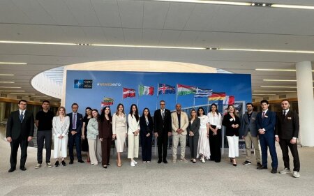 Azərbaycanın bir qrup media nümayəndəsi NATO-nun Baş qərargahında olublar