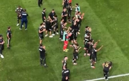 “Qarabağ”lı oyunçuların gözəl qalibiyyətdən sonra yaşadığı savincli anlar… VİDEO