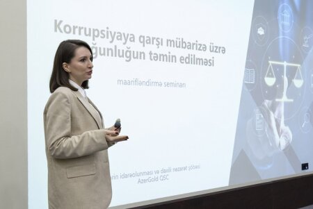 “AzerGold” QSC-də korrupsiyaya qarşı mübarizə üzrə maarifləndirmə seminarı keçirilib