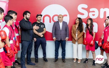 “Nar” gənclərin sağlam və aktiv həyat tərzinə töhfə verərək boks təlimlərinə dəstək olur