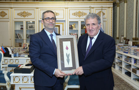 Akademik İsa Həbibbəyli Türkiyənin Yunus Əmrə İnstitutunun başqanı ilə görüşüb