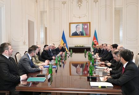 Qəbələdə prezidentlərin geniş tərkibdə görüşü keçirilib