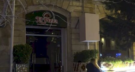 Bakının mərkəzində restoran yandı - VİDEO