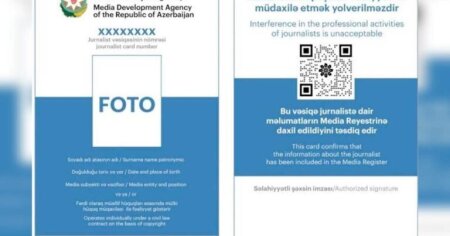 Jurnalistlərin nəzərinə: Vəsiqənin verilməsi və dəyişdirilməsi üçün ödəniş ləğv edilir