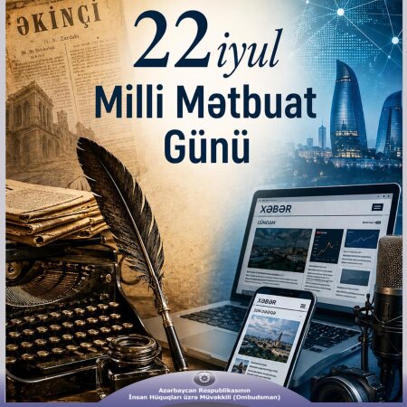 Ombudsman Səbinə Əliyeva öz şəxsi  facebook hesabından mediya nümayəndələrini təbrik edib