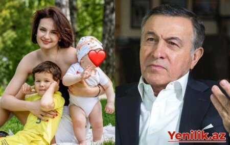 Araz Ağalarovun 27 yaşlı xanımı və övladları - Foto