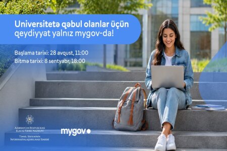 Universitetlərə qeydiyyat başlayır: proses yalnız my.gov.az üzərindən aparılacaq